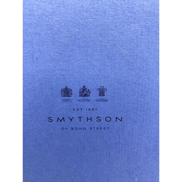 Smythson of Bond Street Panama Glasses Case Black Cross Grain Leather Spain - Picture 7 of 14